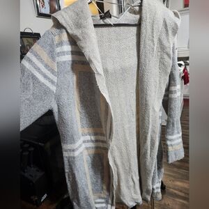 Cozy Gray Hooded Cardigan